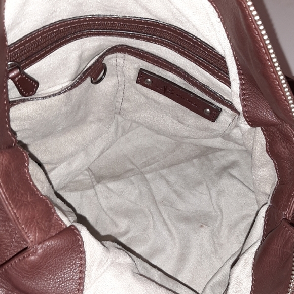 B. MAKOWSKY BUTTERY SOFT BROWN LEATHER HOBO BAG - Picture 8 of 9